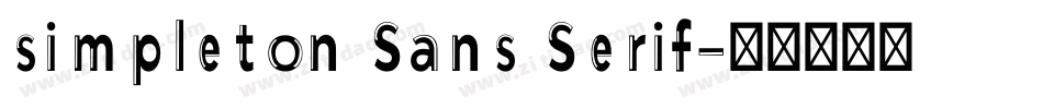 simpleton Sans Serif字体转换